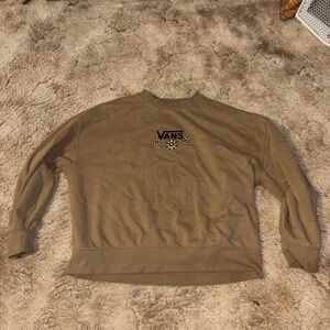 Vans Crewneck Sweatshirt in Tan with Floral Logo